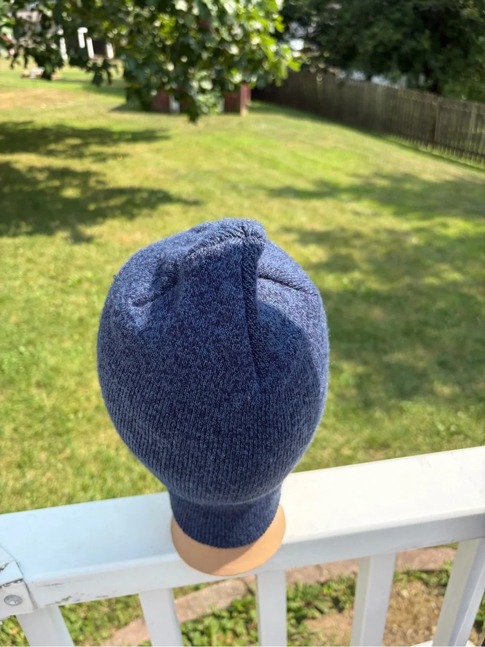 Carhartt blue speckled fold over beanie hat unisex